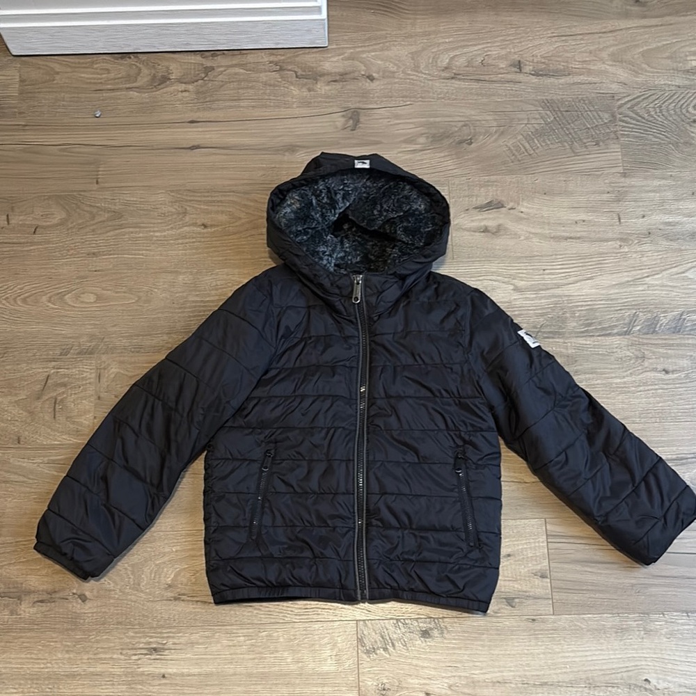 Abercrombie kids Black Hooded Jacket - 7/8